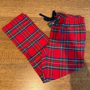 NWT Vineyard Vines Christmas Plaid Lounge/Pajama Pant in Calypso Red
